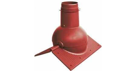 Коньковый элемент Pipe-Cone красный