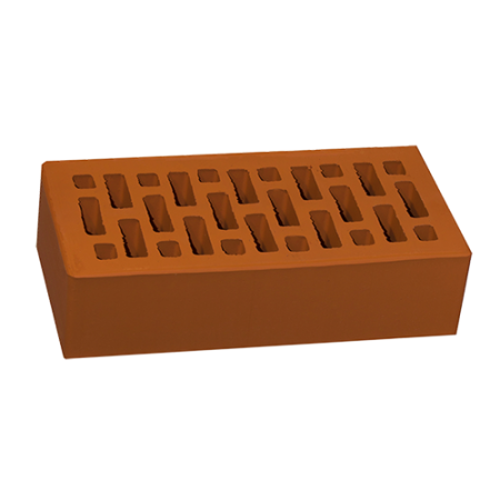 Кирпич лицевой НЗКМ 1НФ красный гладкий