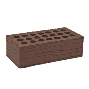 Кирпич Чернушкастройкерамика лицевой 1,4НФ коричневый плитняк