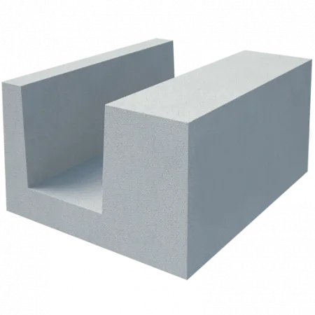 Газобетонный U-образный блок Build stone D500 500х400х250