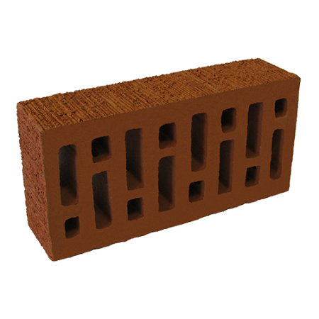 Починковский кирпич лицевой красный с насечкой 1НФ