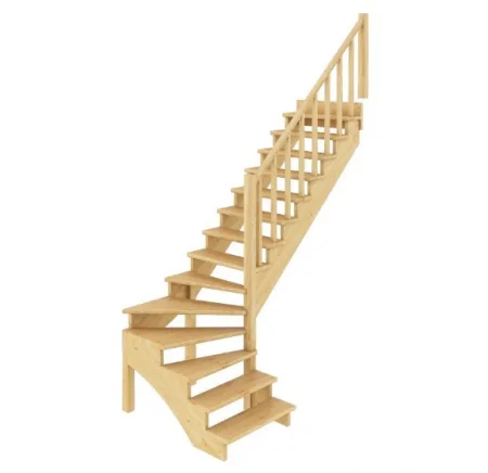 Лестница К-001м/3 без подступенков П дуб