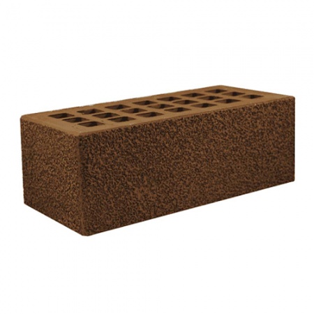 Железногорский кирпич лицевой 1,4НФ темно-коричневый пена