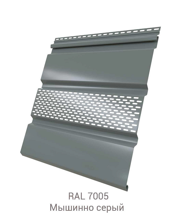 Софит металлический с частичной перфорацией Grand Line Quarzit 0.5